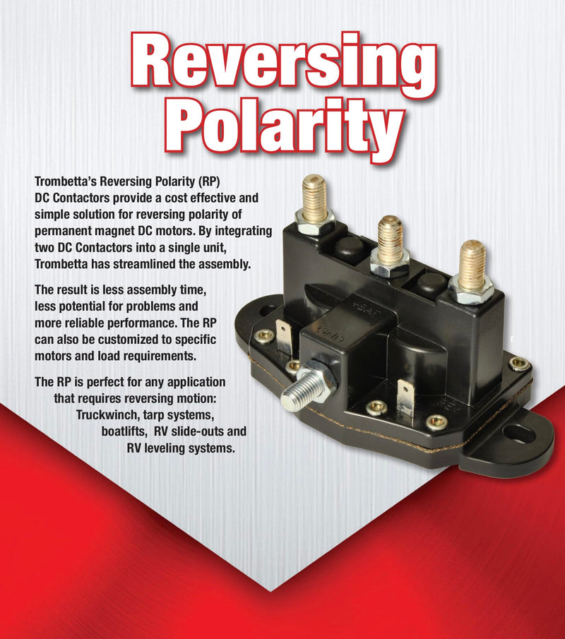 Trombetta 12 Volt Reversing Polarity DC Contactor Part No. 214-1211-A11-06