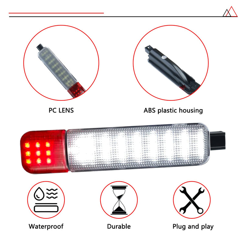 Led Doors Light Courtesy Lights Compatible with Chevy Silverado GMC C/K,Sierra 1500 2500 3500, Suburban, Avalanche, Hum-mer H2 Yukon Car Interior Doors Panel Lighting RED&WHITE