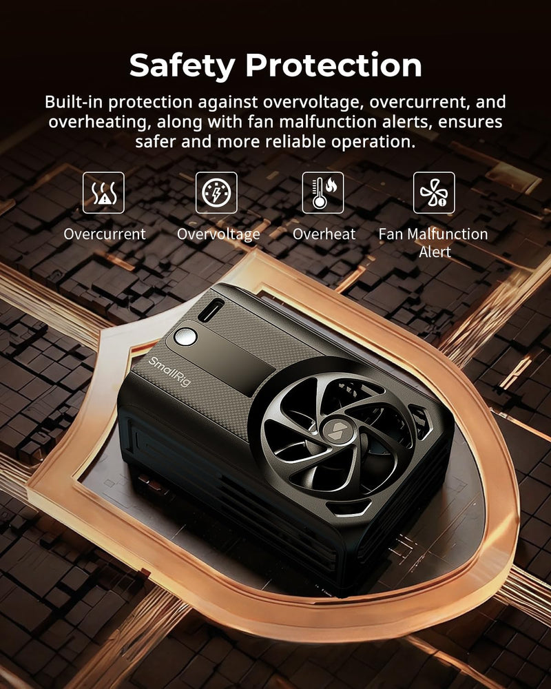 SmallRig TEC Cooling Fan Built-in Battery, External Camera Cooling System with TEC Cooling Module, for Sony A7 IV/A7S III/A7C II/A6700/ ZV-E10 / ZV-E10 II/FX3/FX30, for Canon R5/R5 II/R6 III/R6 V TEC+Cooling Fan