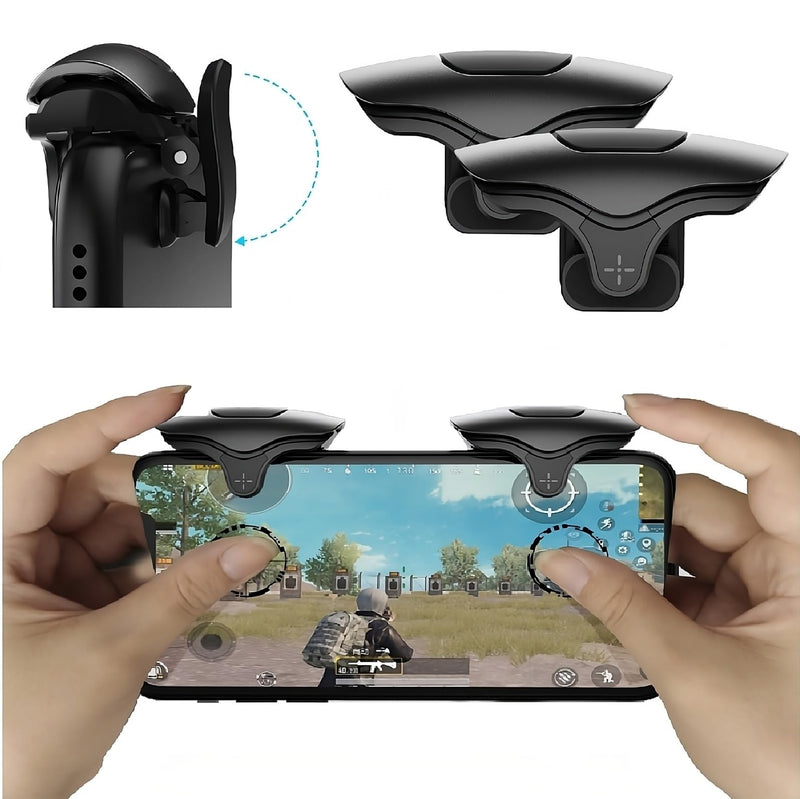 Mobile Gaming FPS Triggers Joystick Shoot Aim Buttons Zero Latency Game for Touch Screen Cellphone Controller Compatible with Call of Duty Warzone, PUBG, Free Fire, Android & iPhone 1 Pair