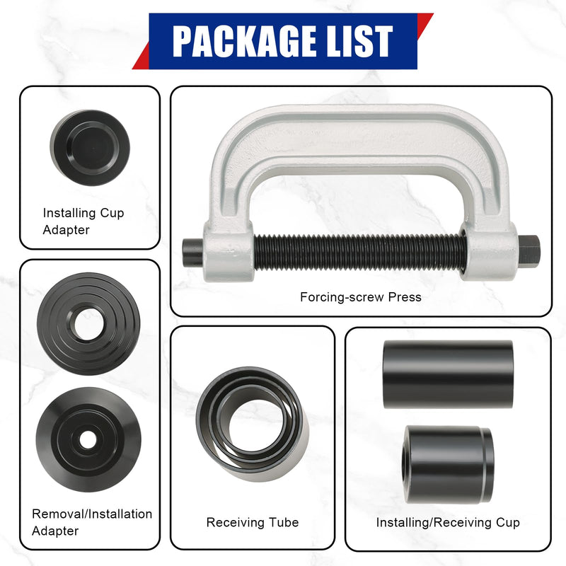 Ball Joint Removal Installation Tool, Heavy Duty Ball Joint Press Kit & U Joint Removal Tool with 4 Wheel Drive Adapters for Most 2WD and 4WD Cars Light Trucks