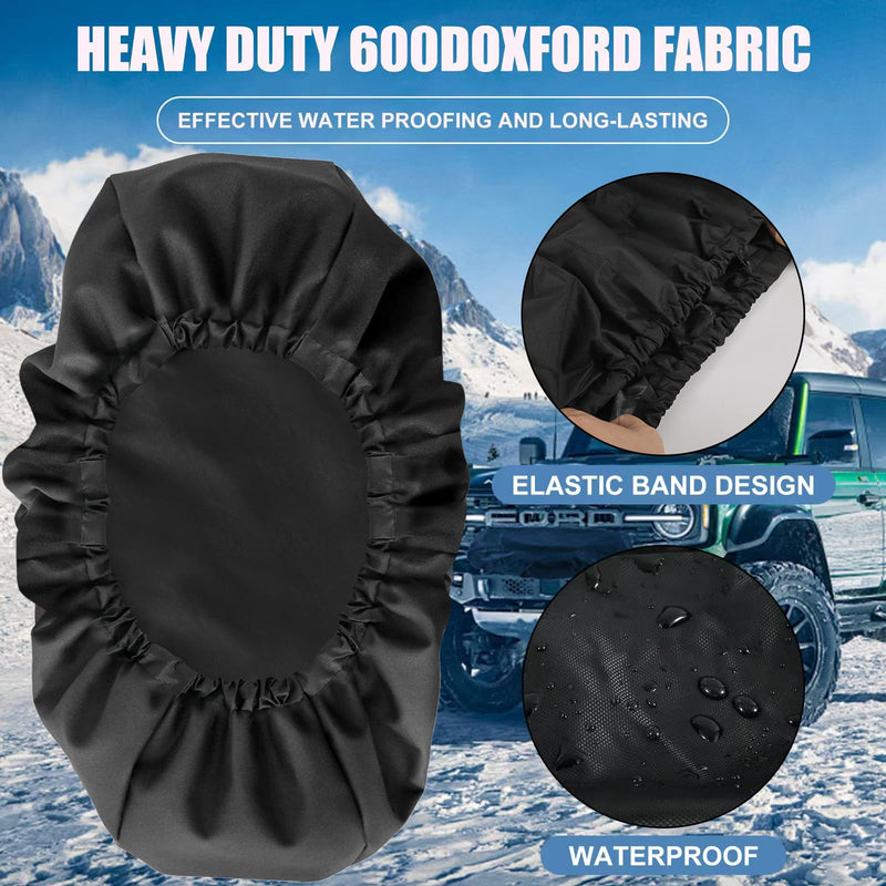 Winch Cover, New Upgrade Heavy Duty 600D Oxford Fabric Winch Covers for 8500-17500 lbs Electric Winch, Waterproof Dustproof Sunproof UV Resistant Tear Resistant Durable, 22″ x 9.8″ x 7.5″