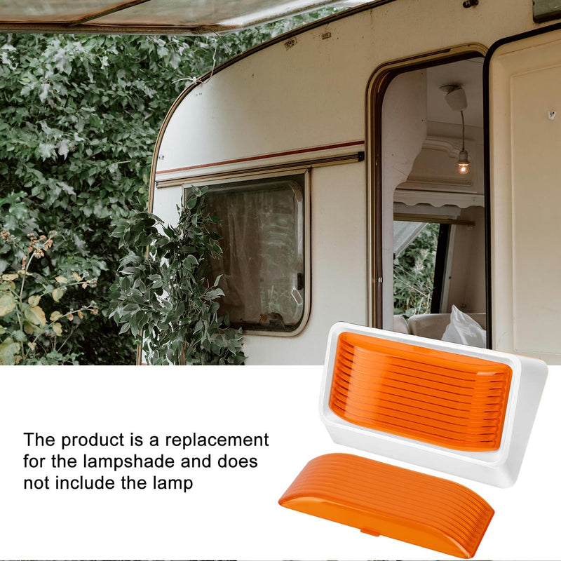 Replacement Lens Parts for RV Exterior Porch Light, Plastic Trailer Light Lens Camper Outside Lights Cover Accessories Compatible with BARGMAN 34-78-517,515, 522 (Orange)