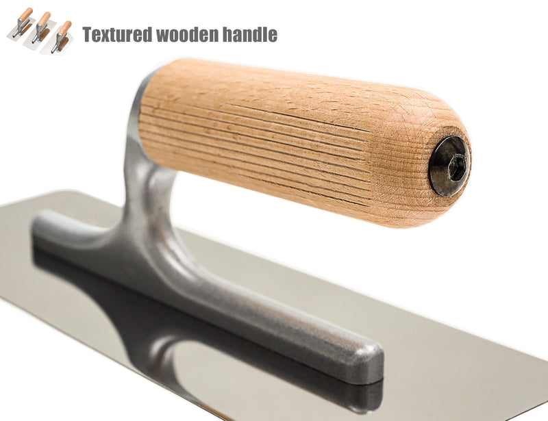 Polished Stainless Steel Venetian Plaster Trowel Set 3 PC Paint Plastering Finishing Hand Tools