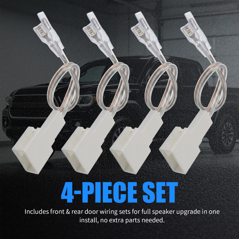 4PCS Car Door Speaker Harness Adapters for Car Speakers Upgrade | Plug‑and‑Play Speaker Adapter Harness,Car Audio & Video Wiring Harnesses Compatible with Toyota/Scion/Subaru/Lexus