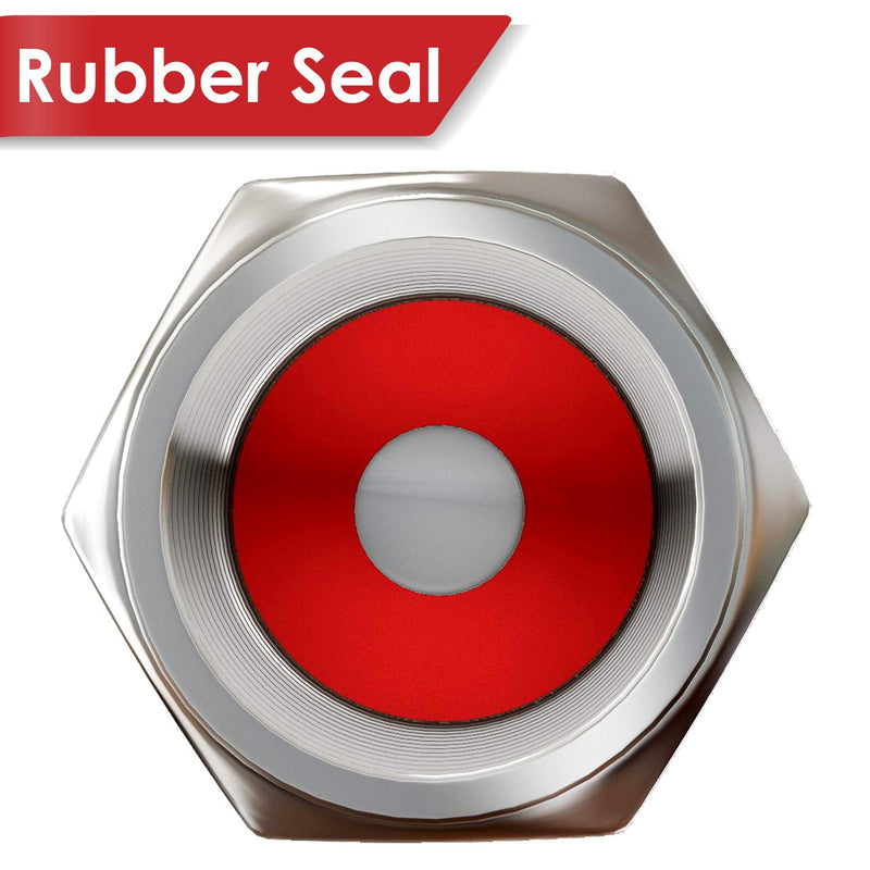 Tire Valve Caps (12 Pack) Heavy-Duty Stem Covers | Dust Proof, with O Rubber Seal | Hexagon Design | Outdoor, All-Weather, Leak-Proof Air Protection | Light-Weight Universal Aluminum Alloy (Silver)