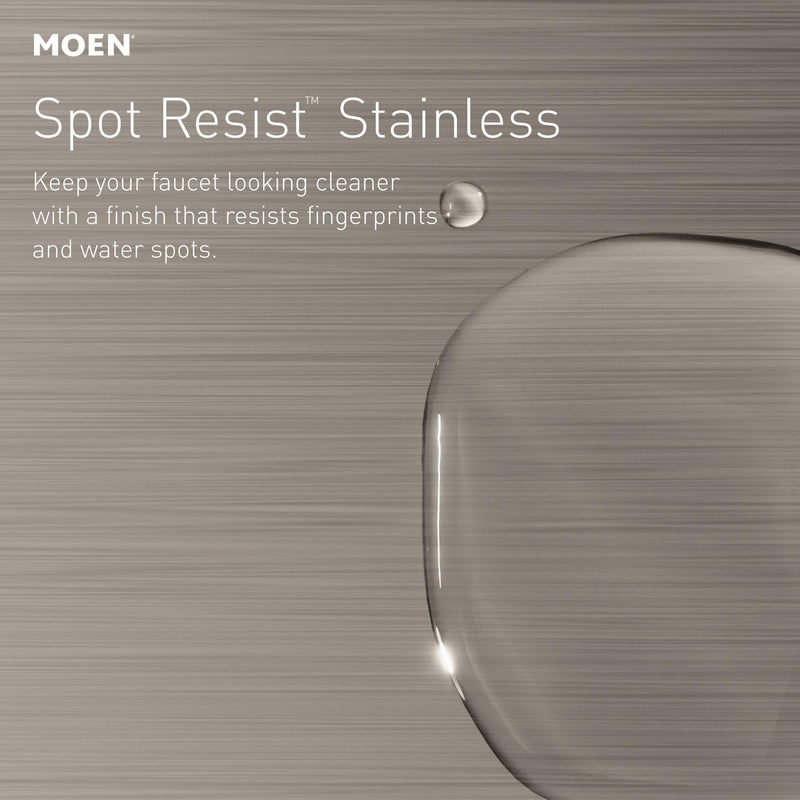 Moen 3942SRS Kitchen Soap Dispenser, Spot Resist Stainless | Refillable design, Deck-mounted installation, Built-in sink accessory, Spot resist stainless finish