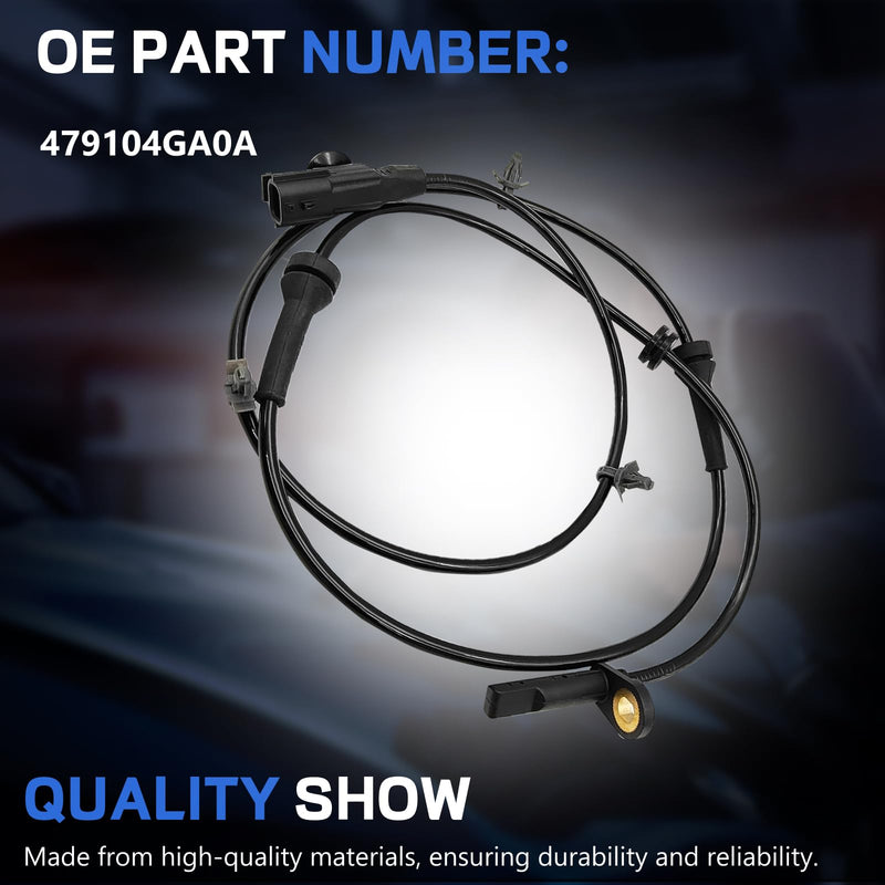 ABS Wheel Speed Sensor - Compatible with Infiniti Models - Q50 2014-2022,2017-2022 Q60,2PCS Front Driver and Passenger Side Set,Replace #479104GA0A, 5S17388, 2ABS3024