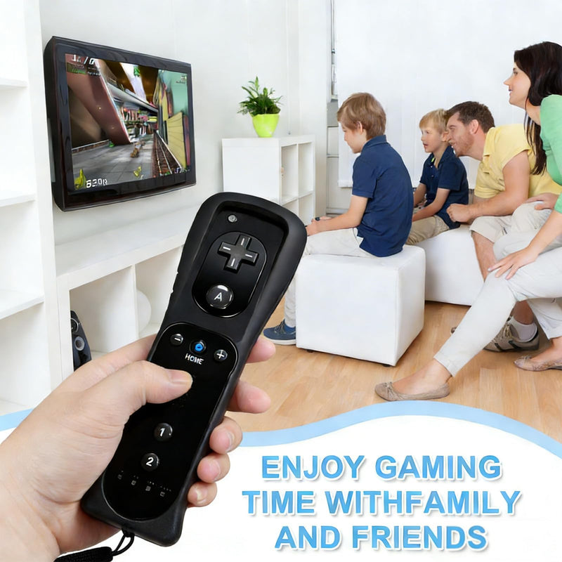 JKSvrenthy Wii Nunchuck Wii Controller, Wii Remote And Nunchuck Controllers With Silicon Case And Strap For Wii And Wii U Combination Lock (D) (BLACK) (B) B
