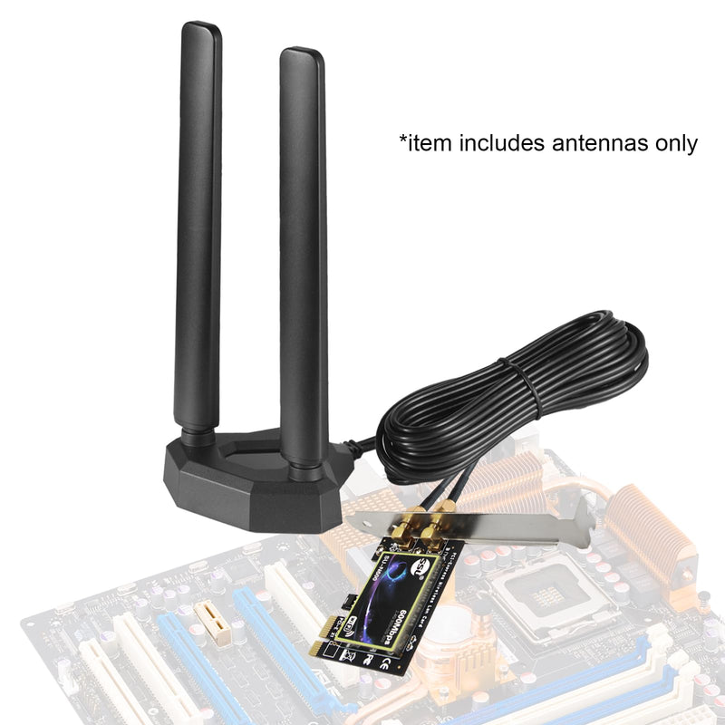 Tri-Band WiFi 6E Antenna - 2.4GHz, 5GHz & 6GHz - Magnetic Base Antenna for Routers, PC Desktop Computer & Gaming Motherboards, Eifagur