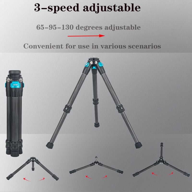 True Carbon Fiber Mini Tripod, Desktop Tabletop Stand Compact Tripod for DJI Smooth 4, Osmo Mobile, Vimble 2, Gimbal Handle Grip Stabilizer,for insta360 Insta 360 x5 x4 x3 x2 Cameras (Blue) Blue