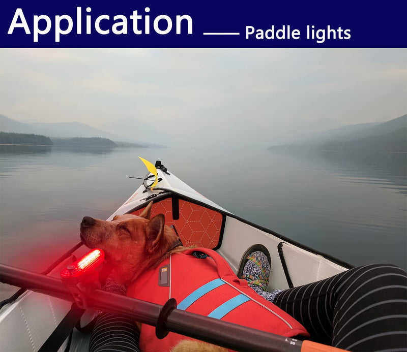 Amzonly 6Pack Kayak Lights for Night Kayaking- Battery Operated Navigation Lights for Boat, Jet Ski, Dinghy and Paddle Board