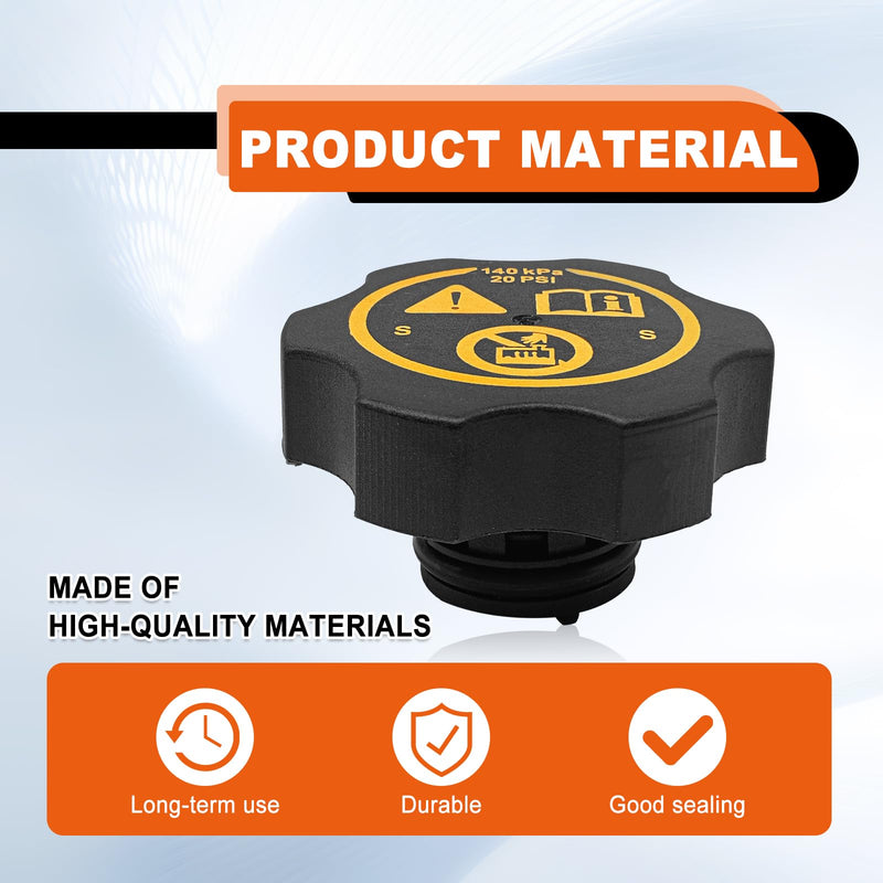 GM Equipment 13502353 Radiator Expansion Tank Cap Coolant Reservoir Cap Replacement Compatible with 2007-2019 Chevy GMC Cadillac Buick Saab Dodge Jeep Replaces 13502509 68249136AA 316702182