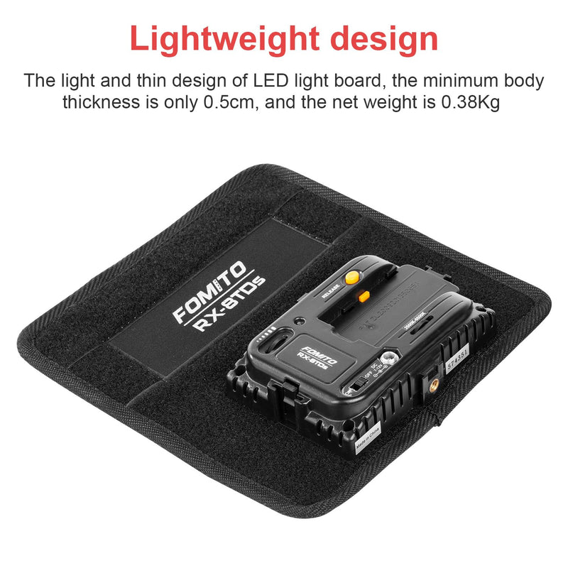 Fomito Falconeyes RX-8TDs Foldable Flexible LED Light Panel Kit 2500K-6500K CRI95 On-Camera Lamp Daylight Splash-Proof for Video Studio Photography Lighting