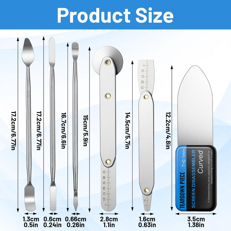 6 Pcs Phone Repair Tool Kit - Antistatic Metal Spudger Pry Tool Kit | Computer Screen Repair Opening Tool for Laptop Cell Phone Computer Electronics Repairs with Laptop Tablet
