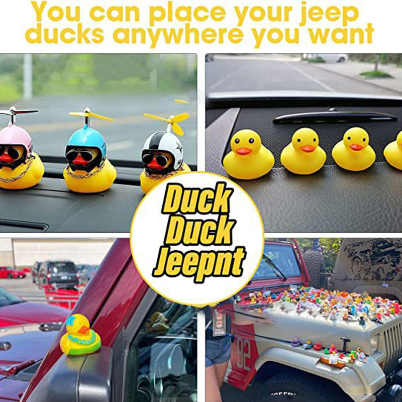 Duck Holder for Car Dash, Rubber Duck Mounts Duck Plugs for a Fun and Funky Car Dashboard Display Gift for Car Lover Double-Sided Stickers Included (20) 20