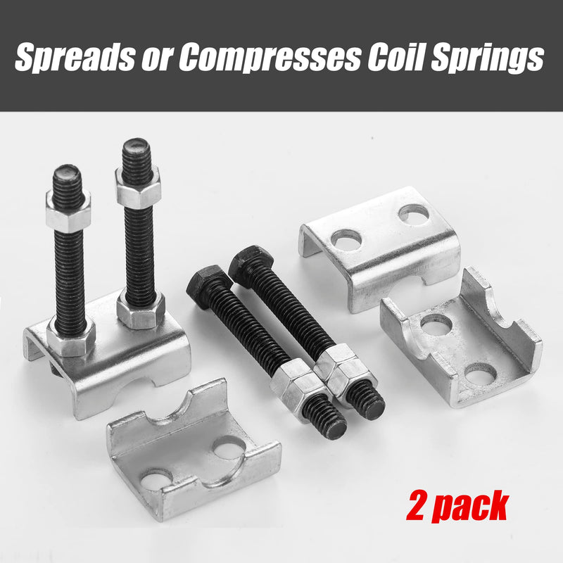2-Way Adjustable Spring Spacer, Spreads or Compresses Coil Springs, 2 Pack Mini Coil Spring Compressor Strut Shock Absorber for Car Truck 2pcs Adjustable Spring Spacer