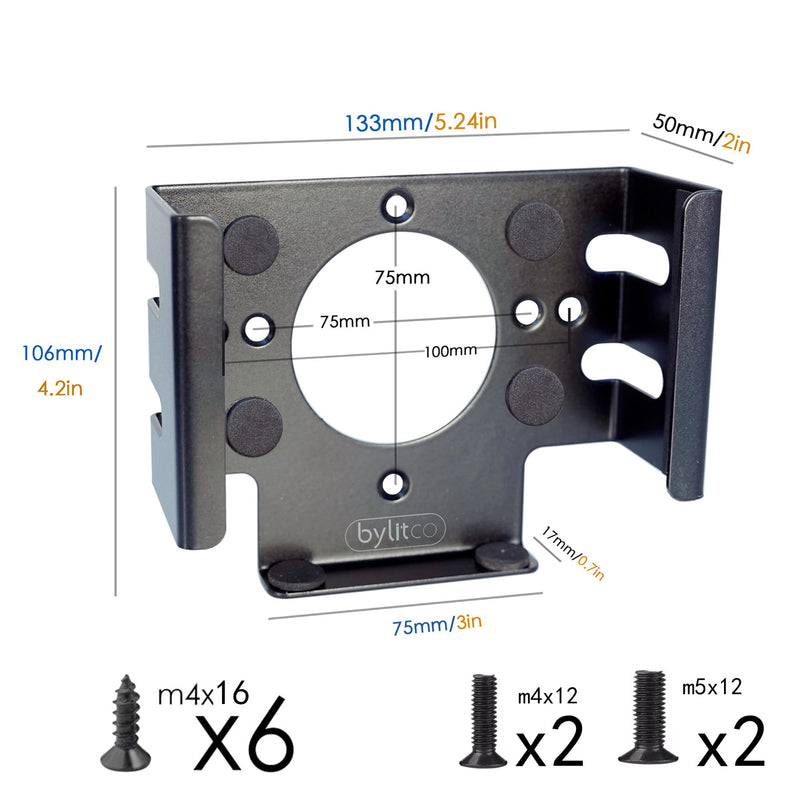 All Metal Mount Holder Bracket for Mac Mini M4/M4 Pro 2024, Under Desk or Behind The Monitor