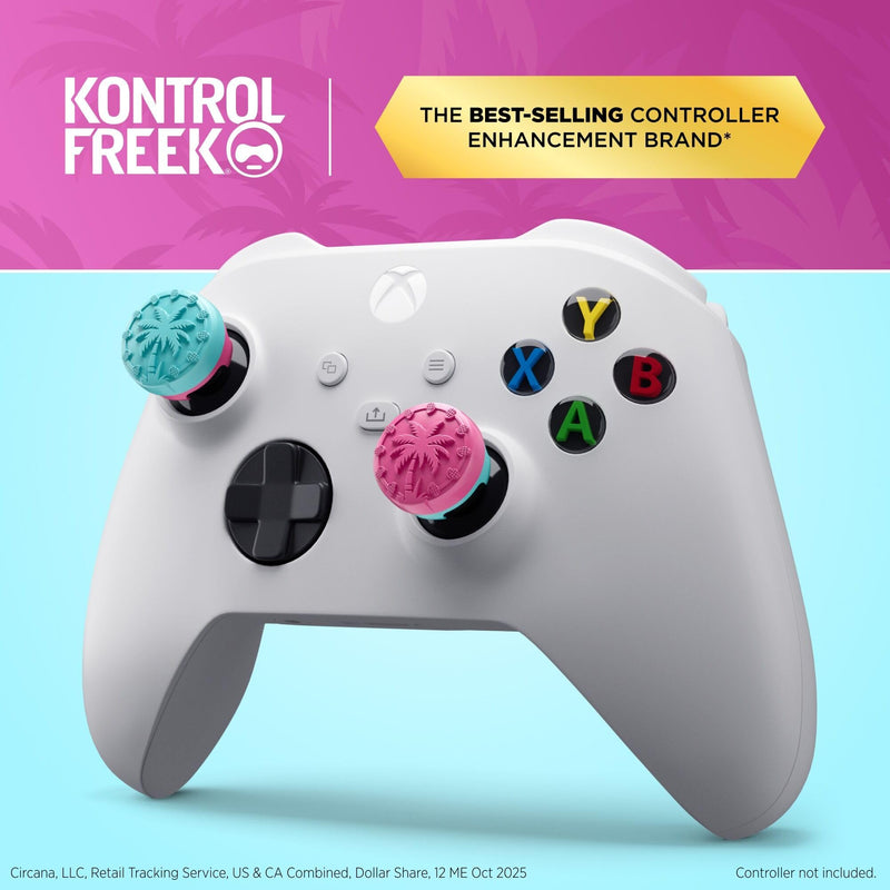 KontrolFreek Action Adventure Performance Thumbsticks – Heist Edition for Xbox One & Xbox Series X|S Controller | Pink/Blue