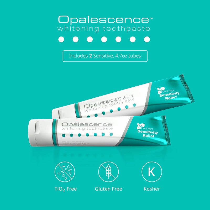 Opalescence Whitening Toothpaste for Sensitive Teeth (2 Pack) - Oral Care, Mint Flavor, Gluten Free - TP-5167-2 4.7 Ounce (Pack of 2)