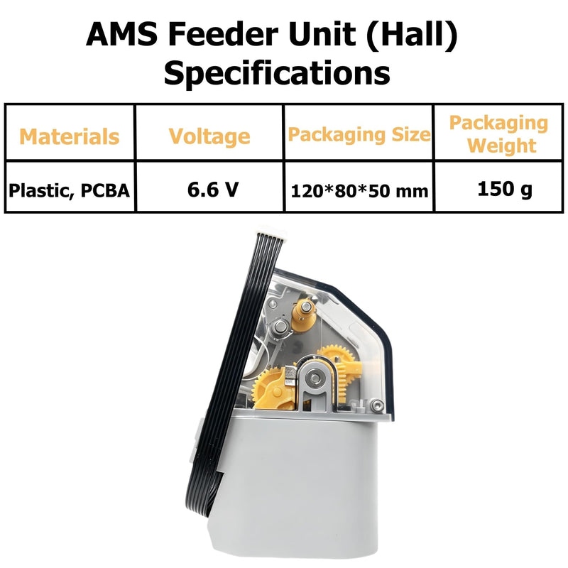 TANGBOLIBO AMS Feeder Unit Replacement Hall Sensor Equipped Filament Drive Gear for Bambu Lab AMS Automated Filament System AMS Feeder Unit