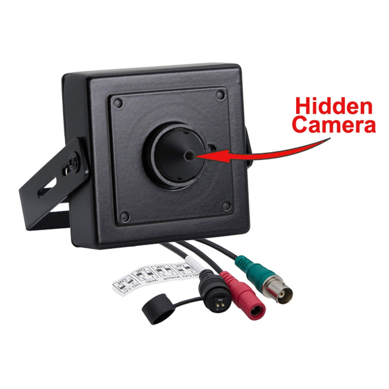 Evertech 1080p HD 4in1 AHD TVI CVI, Analog Indoor Mini Hidden Camera with Wide Angle Pinhole Lens
