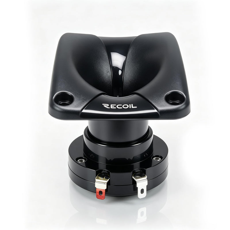 RECOIL HT25-8P Pair PRO Horn Tweeter 100W Max Power Audio Capacitor Car | 25mm Neodymium Driver 1" Voice Coil 8 Ohms