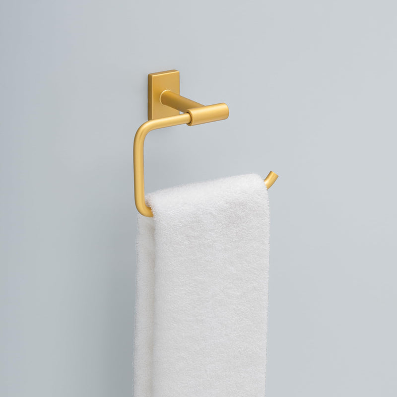 Franklin Brass Hartwell (1-Pack) Toilet Paper Holder, Euro Single Post Tissue Roll Wall Mount TP Storage, Satin Gold Bathroom Decor, Accessories HRT50-SG