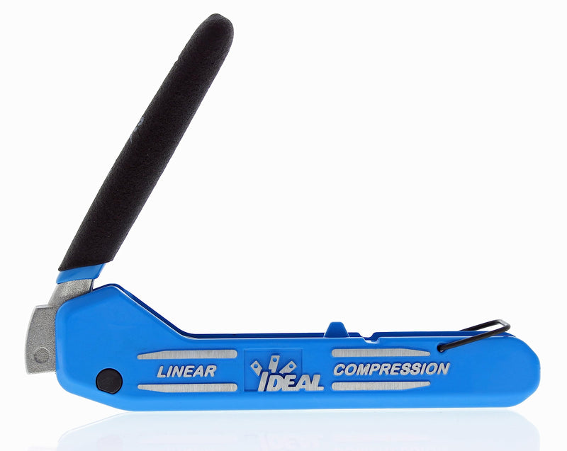 IDEAL Electrical 33-622T LinearX3 Coax Compression Hip Kit for F/BNC/RCA Connectors, Starter Tool Kit w/ 10 F Connector, Cable Stripper, Cutter