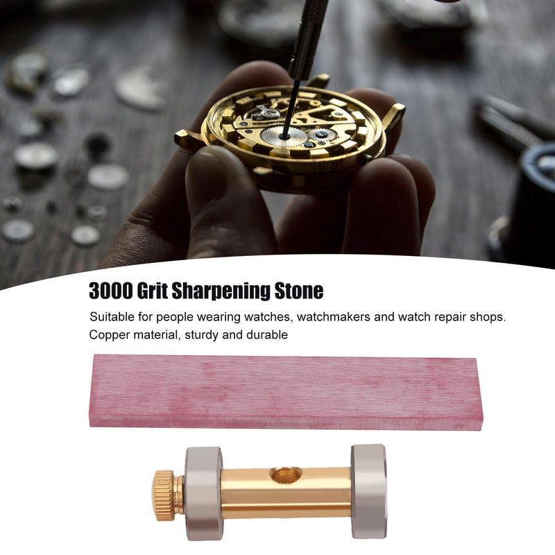 Honio Sharpening Stone Compact Size Wristwatch Sharpener Screwdriver 3000 Grit for Watch Repair