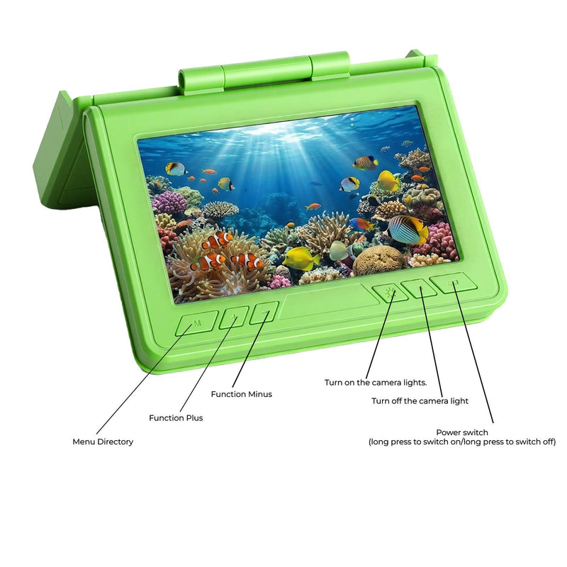 Fishing Camera, 220° Ultra-Wide HD Underwater Fishing Camera with 4.3" LCD & IR Night Vision, 5000mAh Rechargeable Battery 100ft Cable for Ice Lake Boat Kayak Fishing