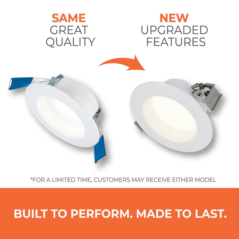 HALO RL 4 in Canless LED Recessed Ceiling Light with Selectable Color Temperature 2700K-5000K, Dim to Warm, 600/900lm Dimmable IC Rated Wet Rated Indoor Outdoor Ceiling Light (Packaging May Vary) 600/900 Lumens 4 inch