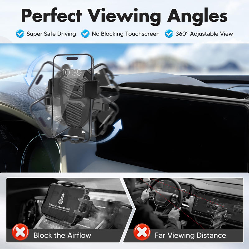 FIILINES Dashboard Storage Tray & Phone Holder Compatible with Mazda CX-5 CX5 2021 2022 2023 2024 2025 (Fit 10.25" Touch Screen) Dash Center Console Organizer Cell Phone Mount Interior Accessories