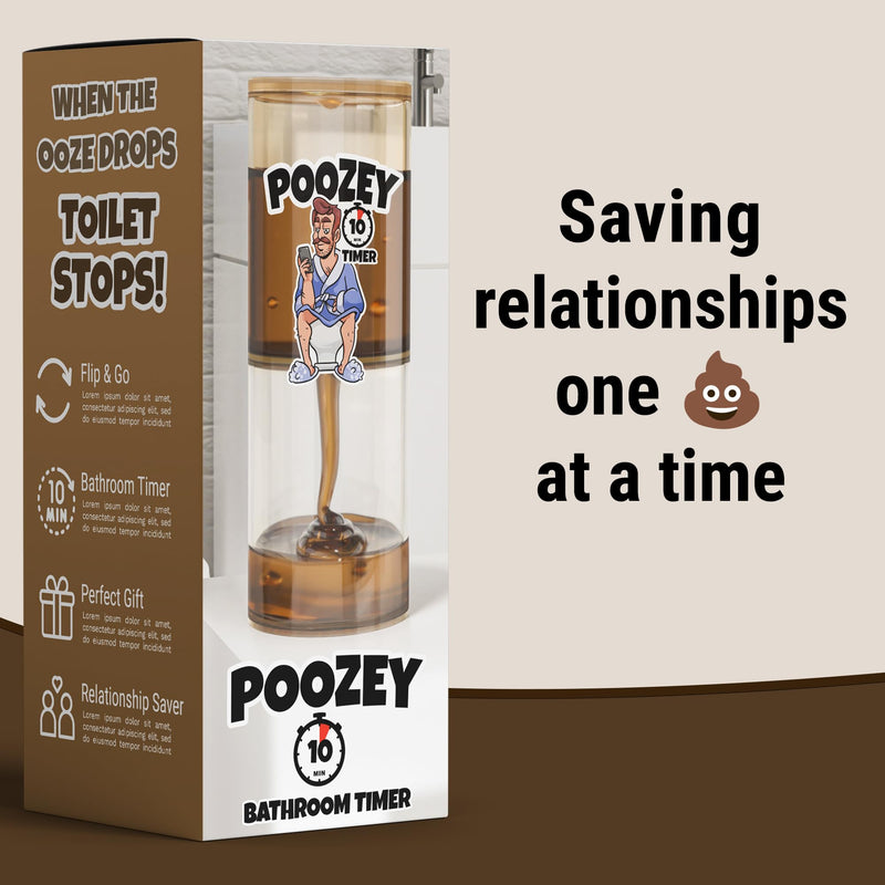 | Funny Poop Timer for The Toilet | A Gift for Dads and Husbands Who Spend Too Long in The Loo