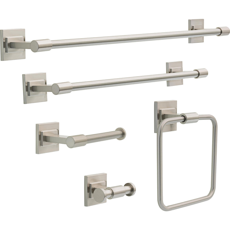 Delta Faucet McLaren (1-Pack) Toilet Paper Holder, SpotShield Brushed Nickel, Wall Mounted Euro Single Post Design MCL50-BN