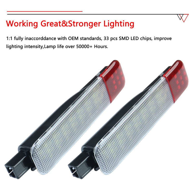 Led Doors Light Courtesy Lights Compatible with Chevy Silverado GMC C/K,Sierra 1500 2500 3500, Suburban, Avalanche, Hum-mer H2 Yukon Car Interior Doors Panel Lighting RED&WHITE