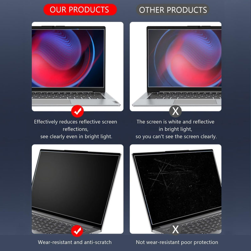 2-Pack 15.6 Inch Laptop Screen Protector for 15.6" HP/Dell/Sony/Samsung/Lenovo/Acer/MSI/LG/Razer/Toshiba/Asus 15.6" 16:9 Aspect Laptop, High Definition Anti-Scratch Clear Shield (345x194mm/ W x H)
