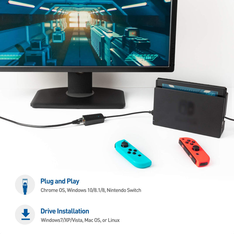 Cable Matters Gigabit USB to Ethernet Adapter for Switch Game Console and Laptops, Ethernet Adapter for NS, USB 3.0 to 10/100/1000Mbps Network, Not Compatible with macOS