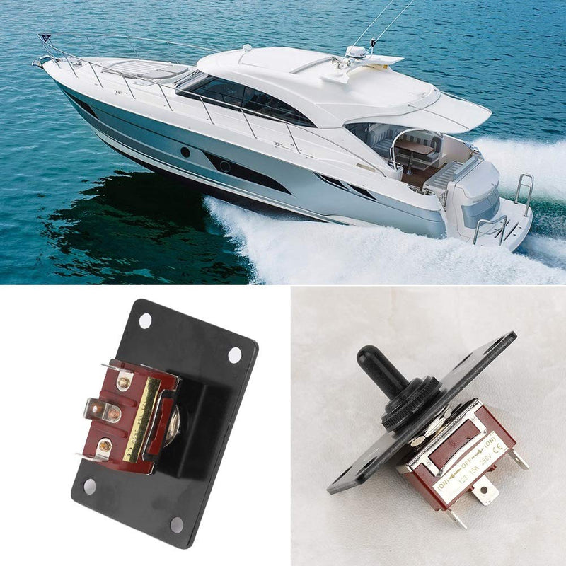 Acouto Marine Toggle Switch 3 Position On Off Terminal Switch Panel Trim Tabs Switch DC12V 15 Amp Up Down Rocker Trim Tabs Switch for RV Marine Boat