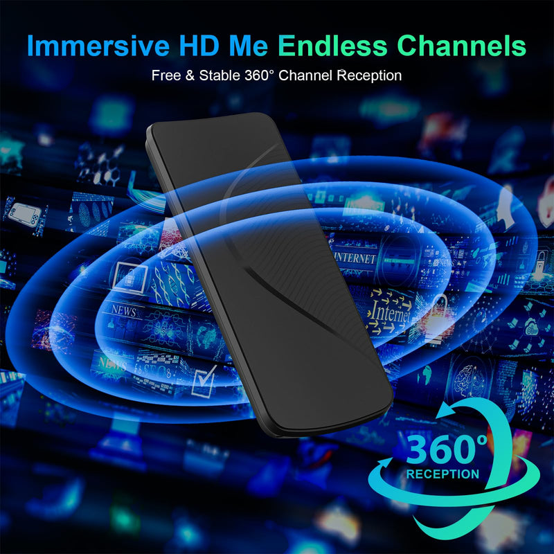 TV Antenna for Local Channels with Amplifier,2026 Indoor TV Anntena | 3000+ Miles Long-Range Reception Supports 4K 1080p Smart TV/Older TVs, 33ft Coaxial Cable TX-3023