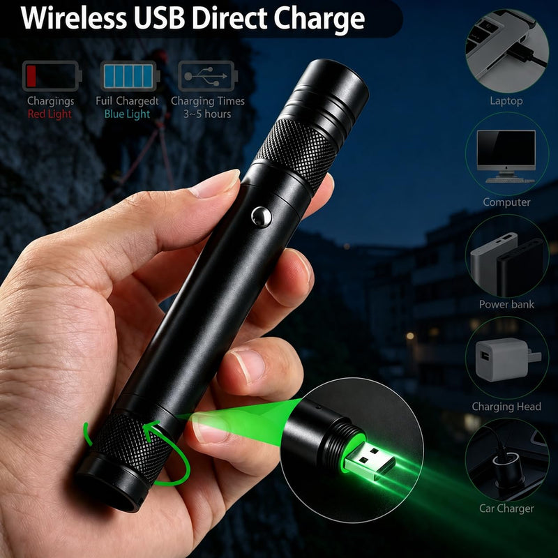 Purple USB Laser Pointer for TV LED LCD Screen Demo Outdoor Construction Exploration Purple