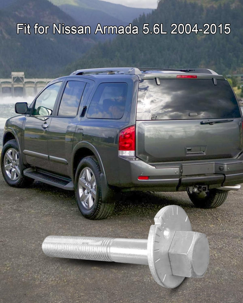2 Pack of Suspension Arm Alignment Eccentric Cam Bolt, Adjustment Cam Bolt Camber Screw Fit for Nissan Armada 5.6L 2004-2015 and Pathfinder 4.0L 2005-2012, Replace 545802S400 545802S40A 2 Pack of Eccentric Bolt