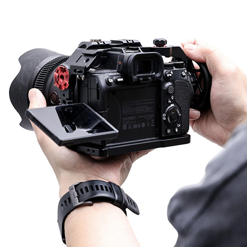 Generic Wheel Camera Grip Camera Round Side Hand Round Grip Aluminum Alloy Non Slip for Mirrorless Cameras with 4 3 8 Screw Holes Compact Lightweight Easy to Use