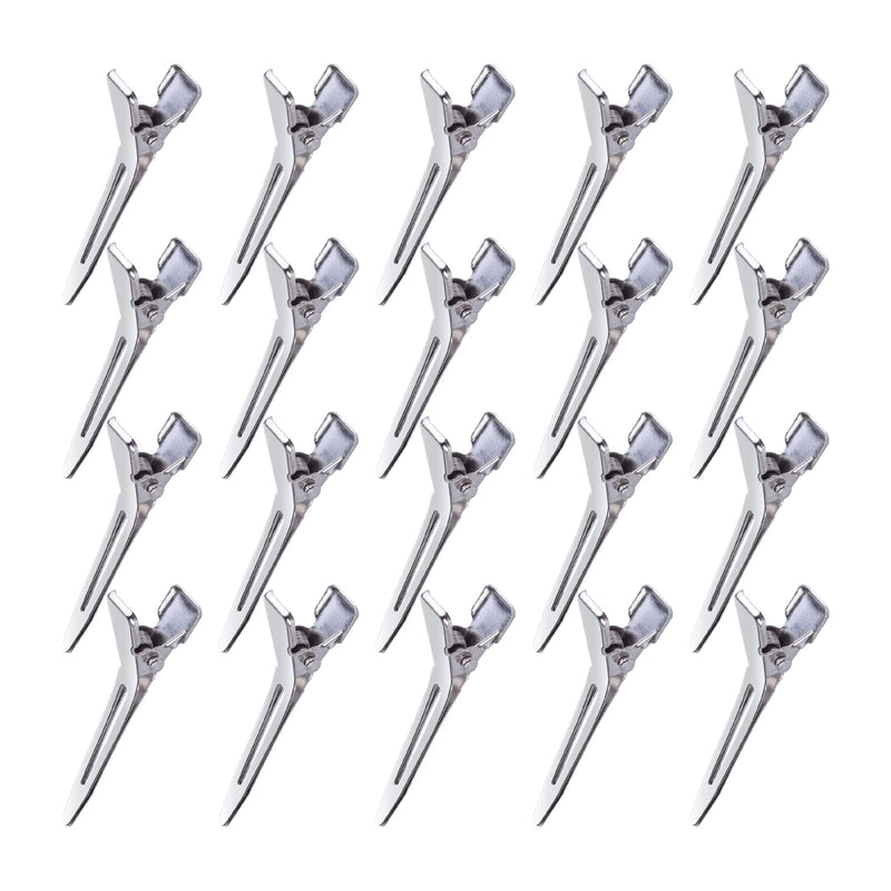 60Psc Duck Bill Hair Clips, 1.8 Inch Metal Hair Clips, Silver Hairs Styling Hairdressing Clip, Alligator Curls-Clip, Pin-Curl Metal Sectioning Rollers for Hair-Styling, Hair-Accessories, Hair-Coloring Sliver