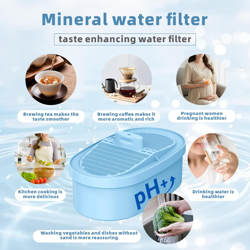 3-Pack Alkaline Water Filter Replacement for Waterdrop Pitcher | Alkaline water filter replacement (3 pack). Increases pH & reduces chlorine/PFAS. Fits Waterdrop WD-PF-AL system.