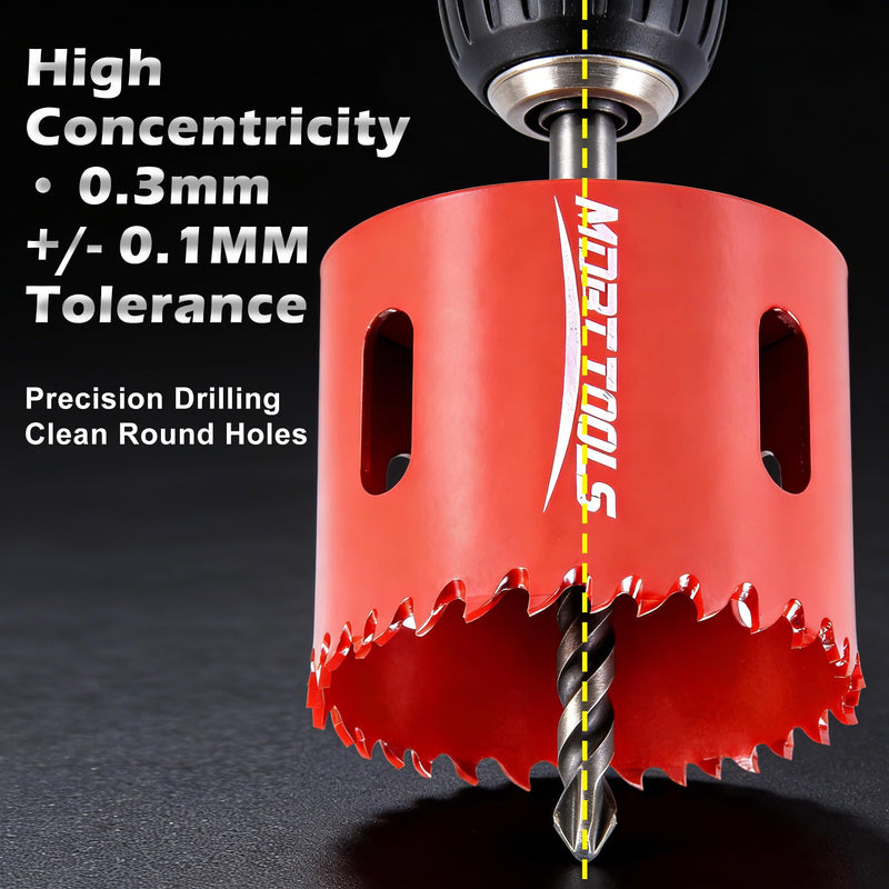 6"(152MM) Bi-Metal M42 Hole Saw with 8% Cobalt– Deep Cut 2" Depth HSS Hole Cutter for Wood, Plastic, Drywall, Metal Sheet & Hardened Stainless Steel（Without Arbor） M42 6 in Deep Hole Saw 1