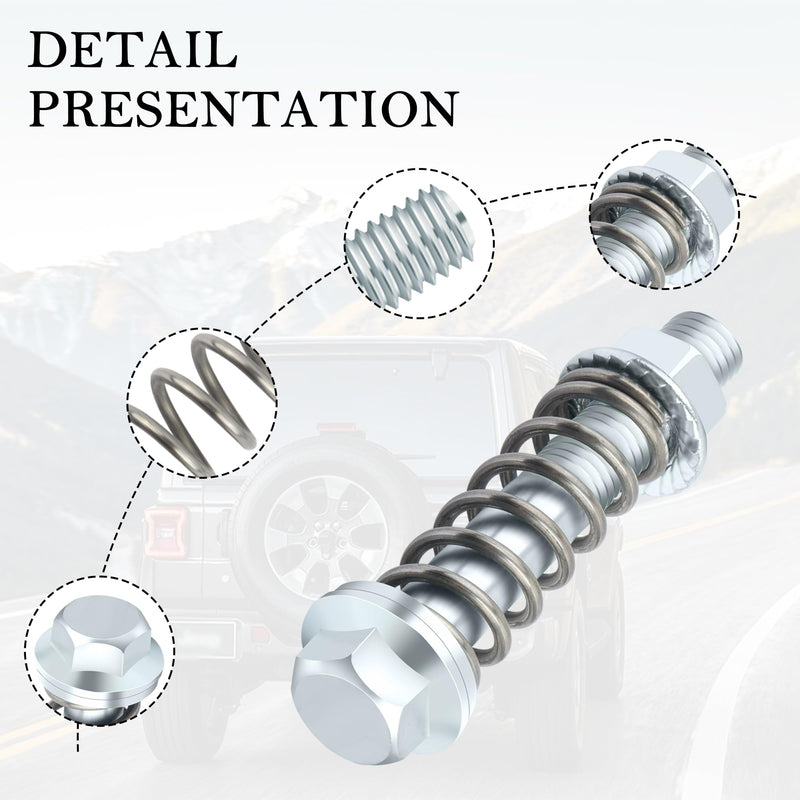 2PCS Car Exhaust Manifold Bolts,Steel M10x1.5 mm Exhaust Bolts and Nuts Kit with Springs for Exhaust Gasket,Professional Exhaust Flange Bolts Car Accessories for Most Cars