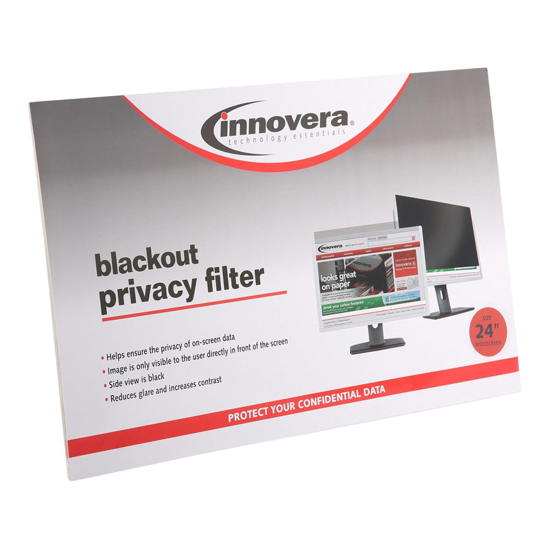 Innovera Blackout Privacy Filter for 24" Widescreen Flat Panel Monitor, 16:10 Aspect Ratio