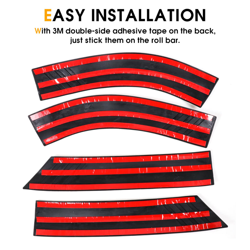 BESTAOO Roll Bar Padding Cover for Ford Bronco Accessories 2021 2022 2023 2024 2025 4-Door, Prevent Scratching Paint Edge Guard Protector