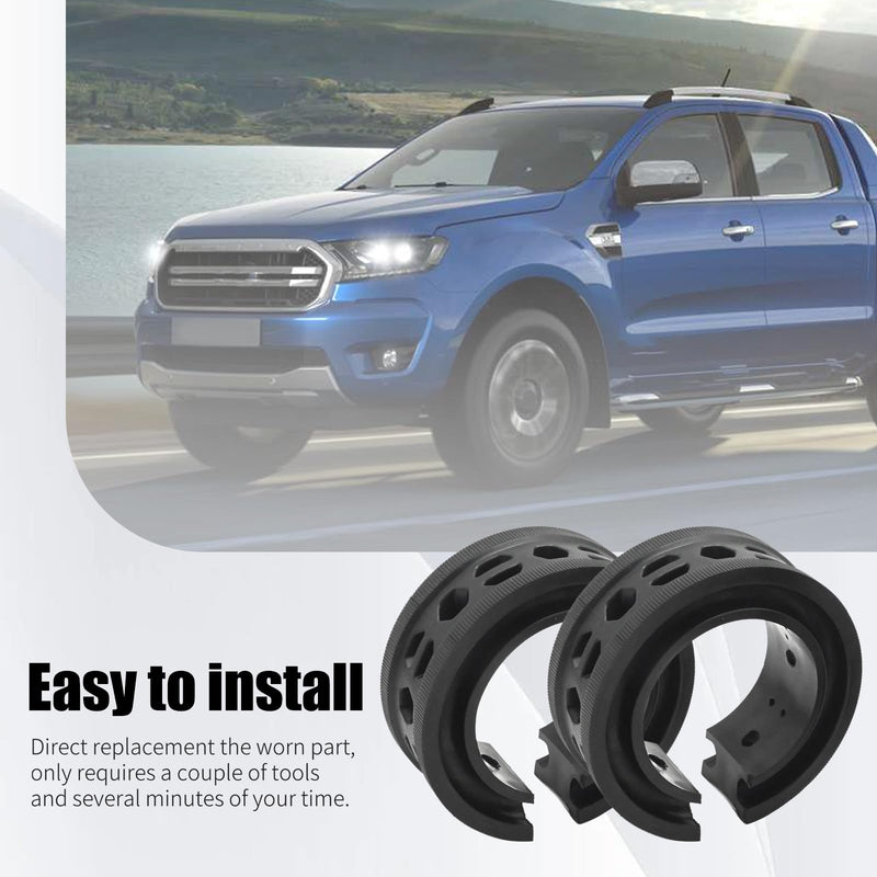2 Pcs Black Shock Absorber D Type, Shock Absorber Spring Rubber Universal Coil Spring Booster, Coil Spring Booster Cushion Car Bumper Buffer Power Cushion